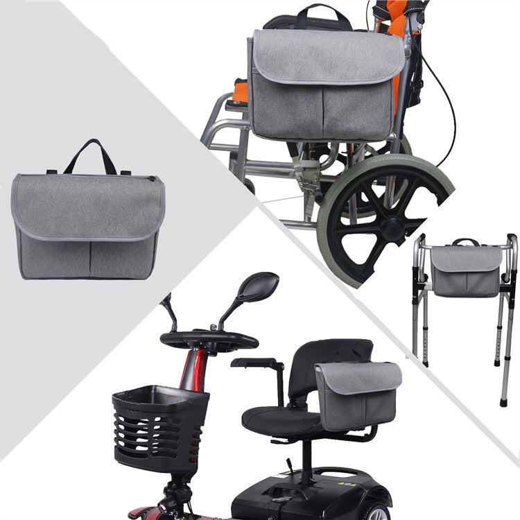 MTP-682 Sac de rangement suspendu pour fauteuil roulant, sac de rangement pour déambulateur de rééducation, MTP-682 Noir
