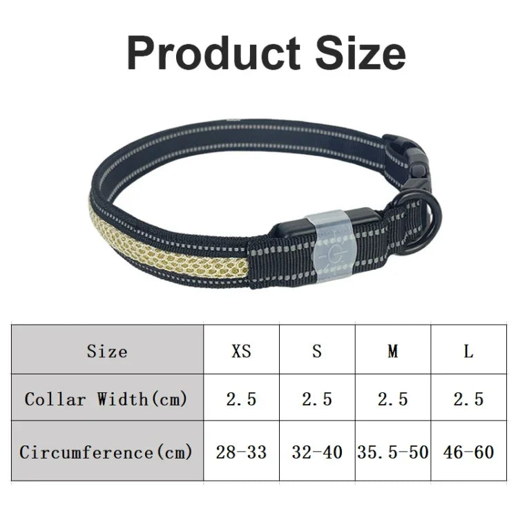 Collier lumineux LED rechargeable, résistant à l'usure et étanche pour animaux de compagnie, Taille :, TP, P, M, G
