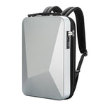 Sac à dos rigide étanche et extensible Bopai 61-93318A avec trou de charge USB, spécifications : standard (argent), à code (argent), standard (noir), à code (noir)