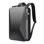 Sac à dos rigide étanche et extensible Bopai 61-93318A avec trou de charge USB, spécifications : standard (argent), à code (argent), standard (noir), à code (noir)