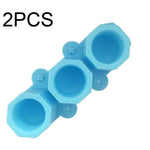 2 PCS 3 grilles en silicone pour glaçons en forme de diamant, moule à pot de fleurs succulentes, moule en plâtre DIY, vert encre, bleu, vert