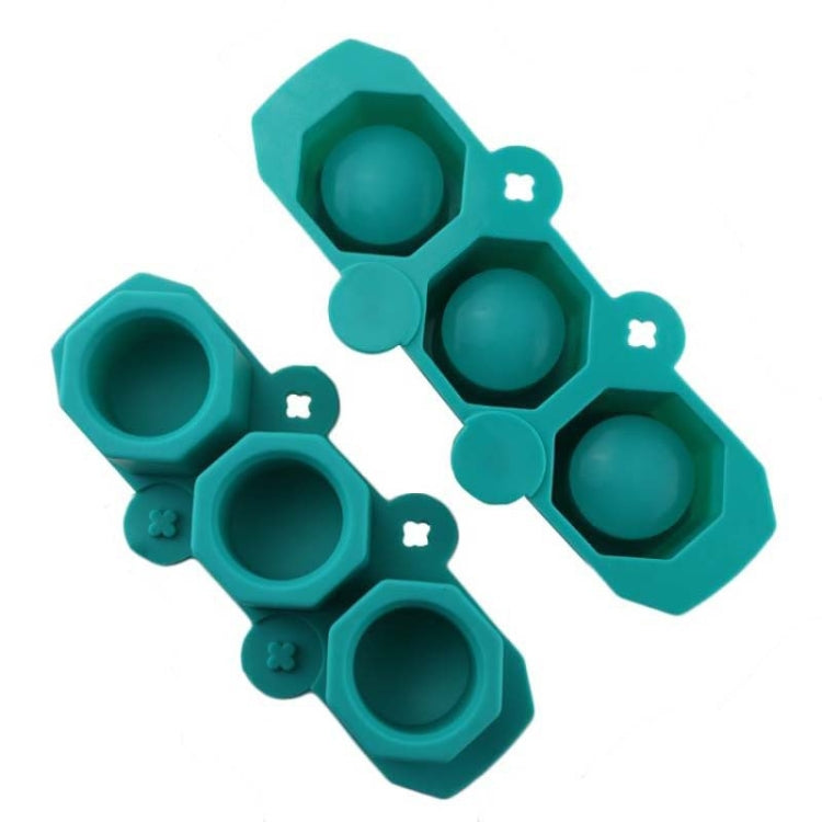 2 PCS 3 grilles en silicone pour glaçons en forme de diamant, moule à pot de fleurs succulentes, moule en plâtre DIY, vert encre, bleu, vert