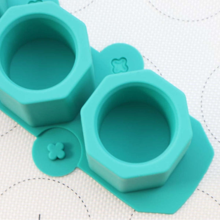 2 PCS 3 grilles en silicone pour glaçons en forme de diamant, moule à pot de fleurs succulentes, moule en plâtre DIY, vert encre, bleu, vert