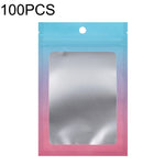 100 sachets refermables en papier d'aluminium pour bijoux, câbles de données, emballage scellé, Taille : 7,5x10cm (rose dégradé violet), 7,5x10cm (bleu dégradé rose), 7,5x10cm (dégradé bleu), 7,5x10cm (dégradé jaune), 8,5x13cm (rose dégradé violet)