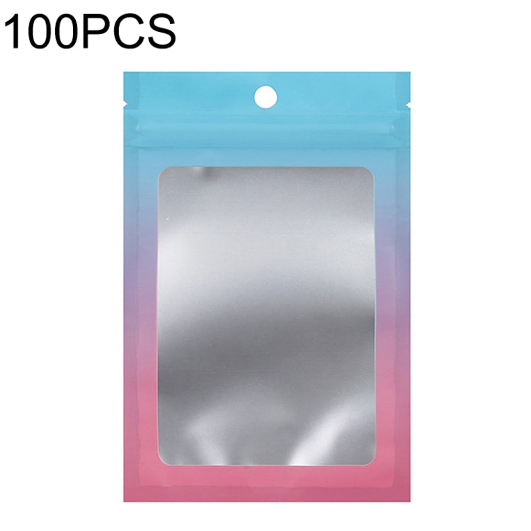 100 sachets refermables en papier d'aluminium pour bijoux, câbles de données, emballage scellé, Taille : 7,5x10cm (rose dégradé violet), 7,5x10cm (bleu dégradé rose), 7,5x10cm (dégradé bleu), 7,5x10cm (dégradé jaune), 8,5x13cm (rose dégradé violet)