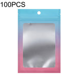 100 sachets refermables en papier d'aluminium pour bijoux, câbles de données, emballage scellé, Taille : 7,5x10cm (rose dégradé violet), 7,5x10cm (bleu dégradé rose), 7,5x10cm (dégradé bleu), 7,5x10cm (dégradé jaune), 8,5x13cm (rose dégradé violet)