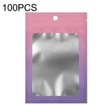 100 sachets refermables en papier d'aluminium pour bijoux, câbles de données, emballage scellé, Taille : 7,5x10cm (rose dégradé violet), 7,5x10cm (bleu dégradé rose), 7,5x10cm (dégradé bleu), 7,5x10cm (dégradé jaune), 8,5x13cm (rose dégradé violet)