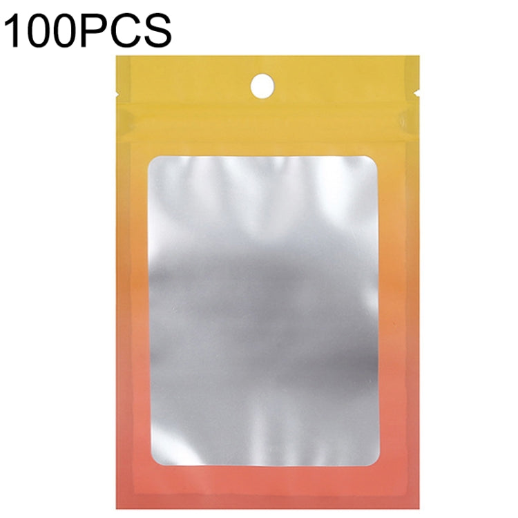 100 sachets refermables en papier d'aluminium pour bijoux, câbles de données, emballage scellé, Taille : 7,5x10cm (rose dégradé violet), 7,5x10cm (bleu dégradé rose), 7,5x10cm (dégradé bleu), 7,5x10cm (dégradé jaune), 8,5x13cm (rose dégradé violet)