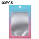100 sachets refermables en papier d'aluminium pour bijoux, câbles de données, emballage scellé, Taille : 7,5x10cm (rose dégradé violet), 7,5x10cm (bleu dégradé rose), 7,5x10cm (dégradé bleu), 7,5x10cm (dégradé jaune), 8,5x13cm (rose dégradé violet)