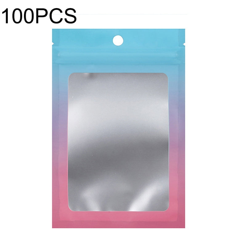 100 sachets refermables en papier d'aluminium pour bijoux, câbles de données, emballage scellé, Taille : 7,5x10cm (rose dégradé violet), 7,5x10cm (bleu dégradé rose), 7,5x10cm (dégradé bleu), 7,5x10cm (dégradé jaune), 8,5x13cm (rose dégradé violet)