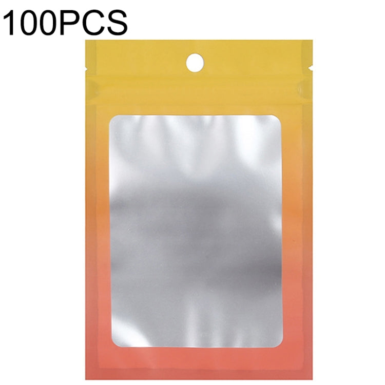 100 sachets refermables en papier d'aluminium pour bijoux, câbles de données, emballage scellé, Taille : 7,5x10cm (rose dégradé violet), 7,5x10cm (bleu dégradé rose), 7,5x10cm (dégradé bleu), 7,5x10cm (dégradé jaune), 8,5x13cm (rose dégradé violet)