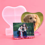 Moule en silicone DIY pour cadre photo carré en forme de cœur, Spécifications : S (Rectangle), S (Cœur), L (Cœur), L (Carré), Rectangle vertical