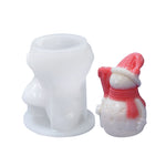Moule en silicone blanc pour bougie parfumée DIY de Noël