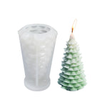 Moule en silicone blanc pour bougie parfumée DIY de Noël