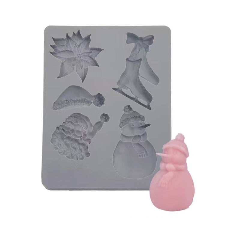 Moule en silicone blanc pour bougie parfumée DIY de Noël