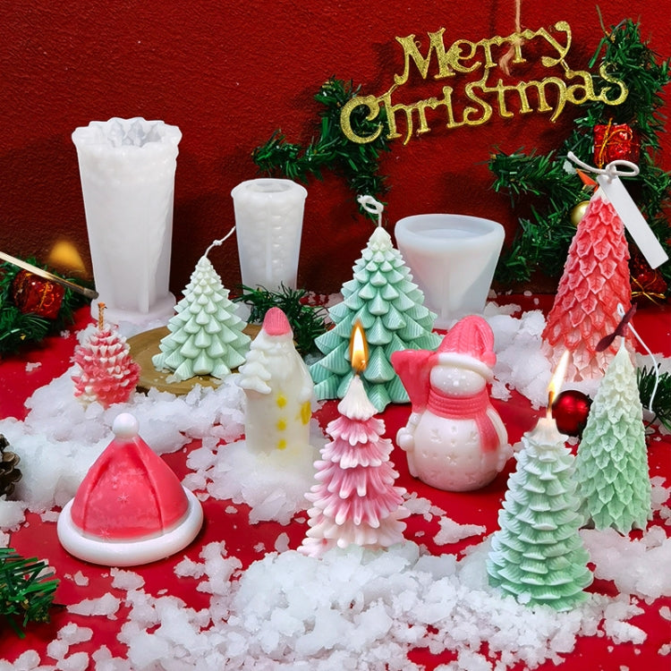 Moule en silicone blanc pour bougie parfumée DIY de Noël