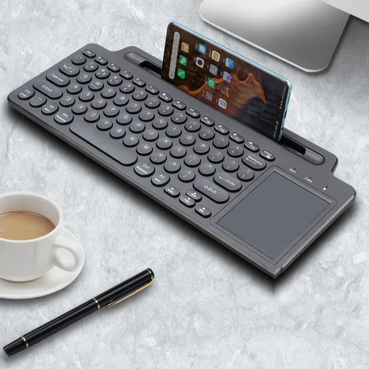 Clavier sans fil Bluetooth 2.4G avec support pour carte, avec pavé tactile, sans pavé tactile