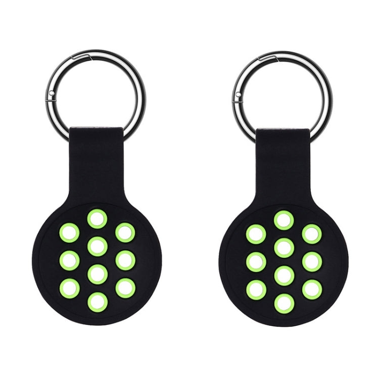 2 PCS Étui en Silicone Perforé Bicolore pour AirTag 2e Gén / AirTag 1e Gén, 01, 02, 03, 04, 05, 06, 07, 08, 09, 10, 11, 12, 13, 16, 17, 18