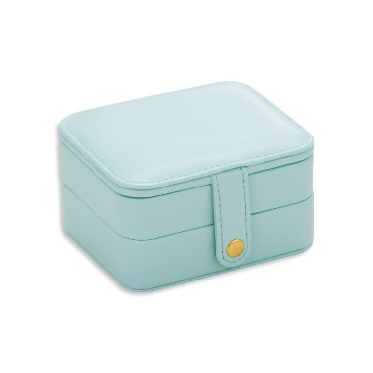 SH688-58 Boîte à Bijoux Double Couche Carrée en PU pour Boucles d'Oreilles, Double Couche (Blanc), Double Couche (Bleu Marine), Double Couche (Rose), Double Couche (Bleu Clair)