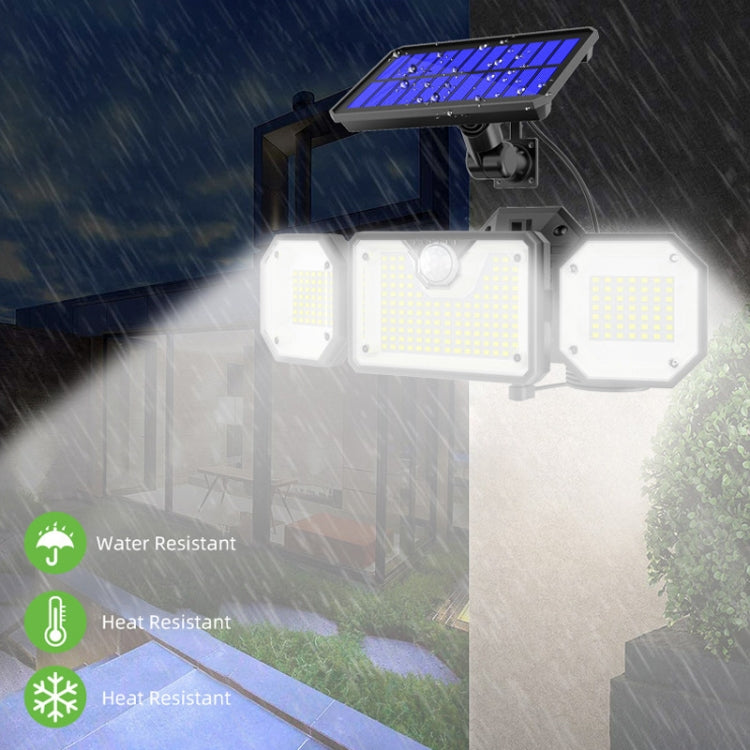 Lampe solaire LED d'extérieur étanche avec capteur de corps humain, Style : Split 226LED