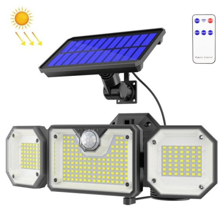 Lampe solaire LED d'extérieur étanche avec capteur de corps humain, Style : Split 226LED