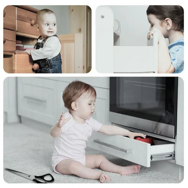 10 serrures de sécurité pour enfants, verrou anti-pincement pour mains de bébé, angle droit