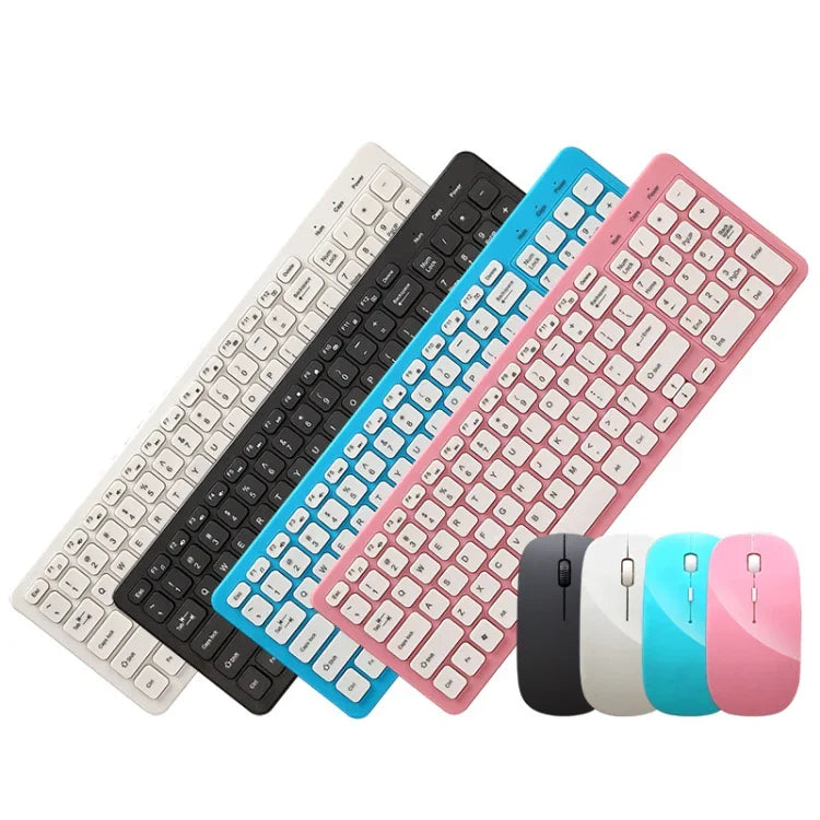 Ensemble clavier souris sans fil silencieux de bureau gaming MLD-568, MLD-568 Noir, MLD-568 Blanc, MLD-568 Bleu, MLD-568 Rose