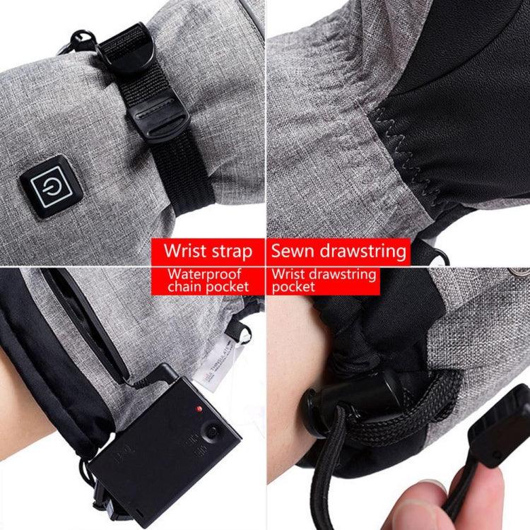 Gants Chauffants Électriques Chauffe-Mains d'Hiver, Spécification :, Gants Seuls, Avec Boîtier de Batterie