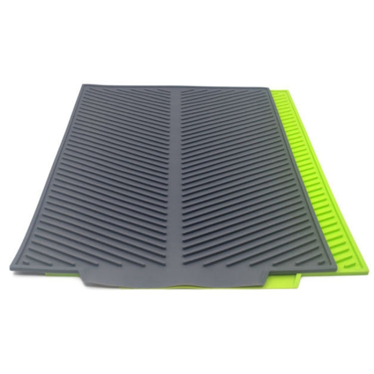 Tapis de séchage en silicone multifonctionnel pour cuisine, isolation thermique, gris, vert