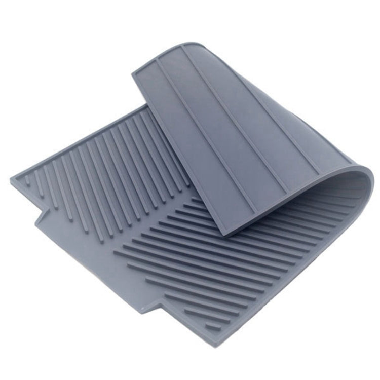 Tapis de séchage en silicone multifonctionnel pour cuisine, isolation thermique, gris, vert