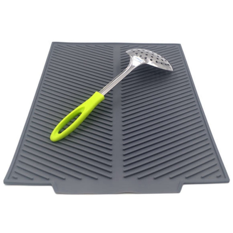 Tapis de séchage en silicone multifonctionnel pour cuisine, isolation thermique, gris, vert