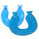 Sac à eau chaude en PVC en forme de U pour les compresses chaudes des épaules et du cou, anti-explosion, bleu + cristal gris, bleu + cristal marine, bleu + tricot flocon de neige vert, bleu + tricot gris, bleu + tricot cyan, tricot bleu clair et cyan
