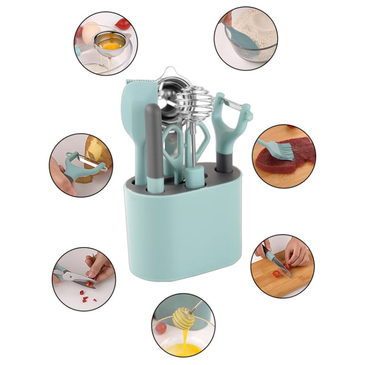 Ensemble d'ustensiles de cuisine en acier inoxydable avec support de rangement, 5 pièces/ensemble, 6 pièces/ensemble, 8 pièces/ensemble
