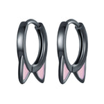 Boucles d'oreilles griffes et oreilles de chat en plaqué argent 925 noir et or, SCE1515, SCE1516