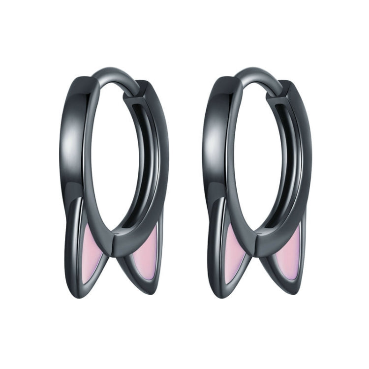 Boucles d'oreilles griffes et oreilles de chat en plaqué argent 925 noir et or, SCE1515, SCE1516