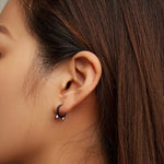 Boucles d'oreilles griffes et oreilles de chat en plaqué argent 925 noir et or, SCE1515, SCE1516
