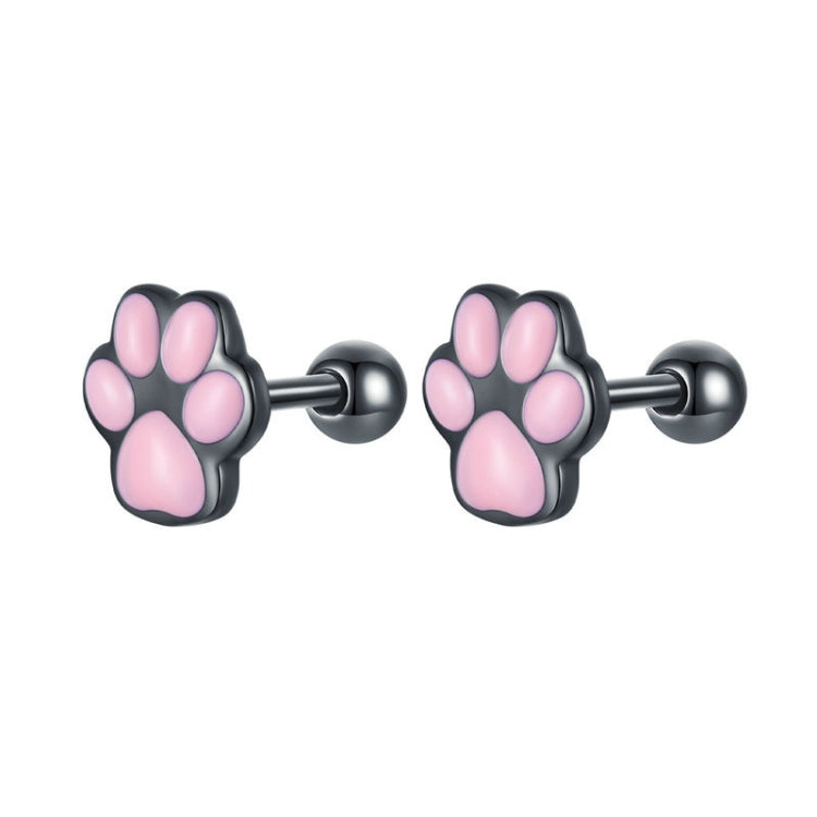 Boucles d'oreilles griffes et oreilles de chat en plaqué argent 925 noir et or, SCE1515, SCE1516