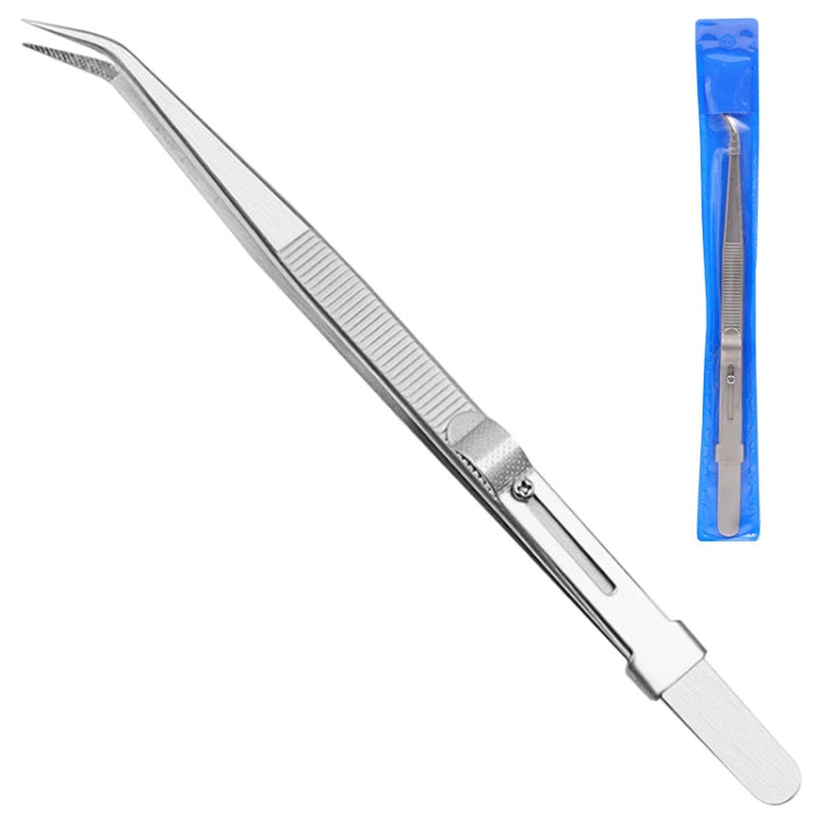 Pince à épiler à bijoux diamant avec pince à épiler en acier inoxydable fendue, Spéc. : Droite, Courbée