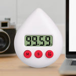 Minuteur électronique goutte d'eau Rappel d'apprentissage pour étudiant, Blanc, Noir, Orange, Vert, Bleu, Rose clair, Vert jaune, Vert clair