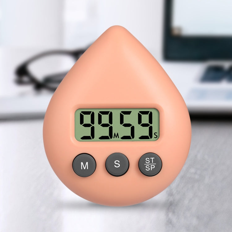 Minuteur électronique goutte d'eau Rappel d'apprentissage pour étudiant, Blanc, Noir, Orange, Vert, Bleu, Rose clair, Vert jaune, Vert clair