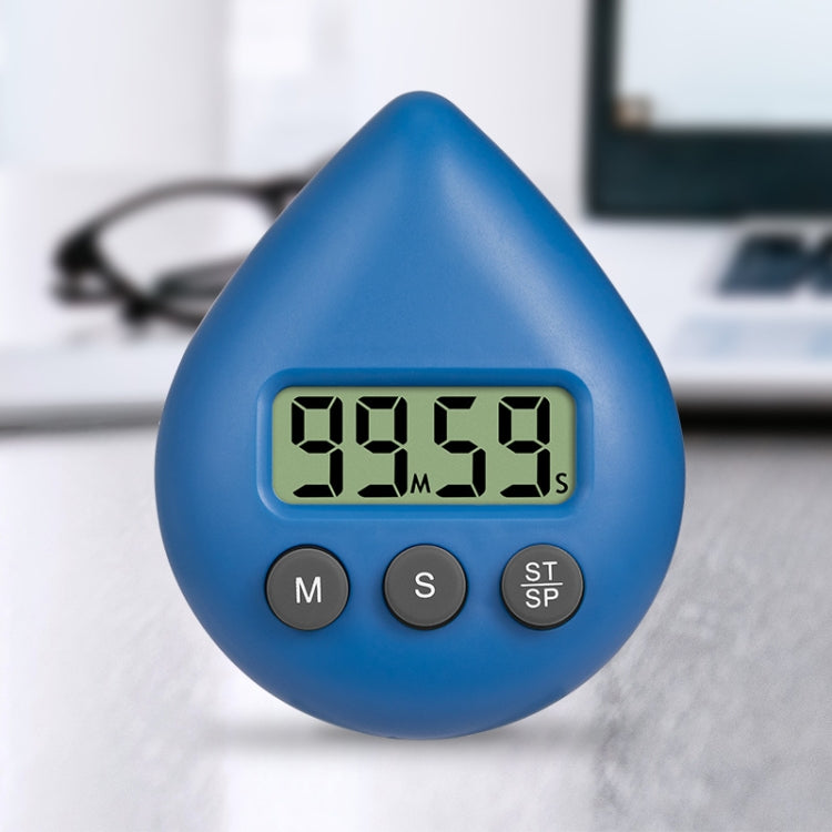 Minuteur électronique goutte d'eau Rappel d'apprentissage pour étudiant, Blanc, Noir, Orange, Vert, Bleu, Rose clair, Vert jaune, Vert clair