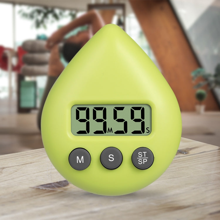 Minuteur électronique goutte d'eau Rappel d'apprentissage pour étudiant, Blanc, Noir, Orange, Vert, Bleu, Rose clair, Vert jaune, Vert clair
