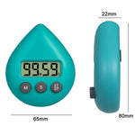 Minuteur électronique goutte d'eau Rappel d'apprentissage pour étudiant, Blanc, Noir, Orange, Vert, Bleu, Rose clair, Vert jaune, Vert clair