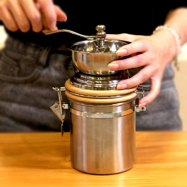 Moulin à café manuel à manivelle en acier inoxydable pour usage domestique, Manivelle