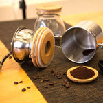 Moulin à café manuel à manivelle en acier inoxydable pour usage domestique, Manivelle
