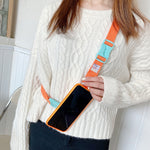 2 SANGLES RÉGLABLES POUR TÉLÉPHONE EN BANDOLIÈRE, POUR COQUE DE TÉLÉPHONE OU SAC PHOTO, Orange, Rouge, Bleu, Violet