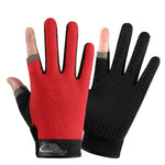 1 paire de gants de pêche QX0008 d'extérieur, anti-soleil, antidérapants, à deux doigts exposés, taille unique