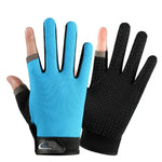 1 paire de gants de pêche QX0008 d'extérieur, anti-soleil, antidérapants, à deux doigts exposés, taille unique