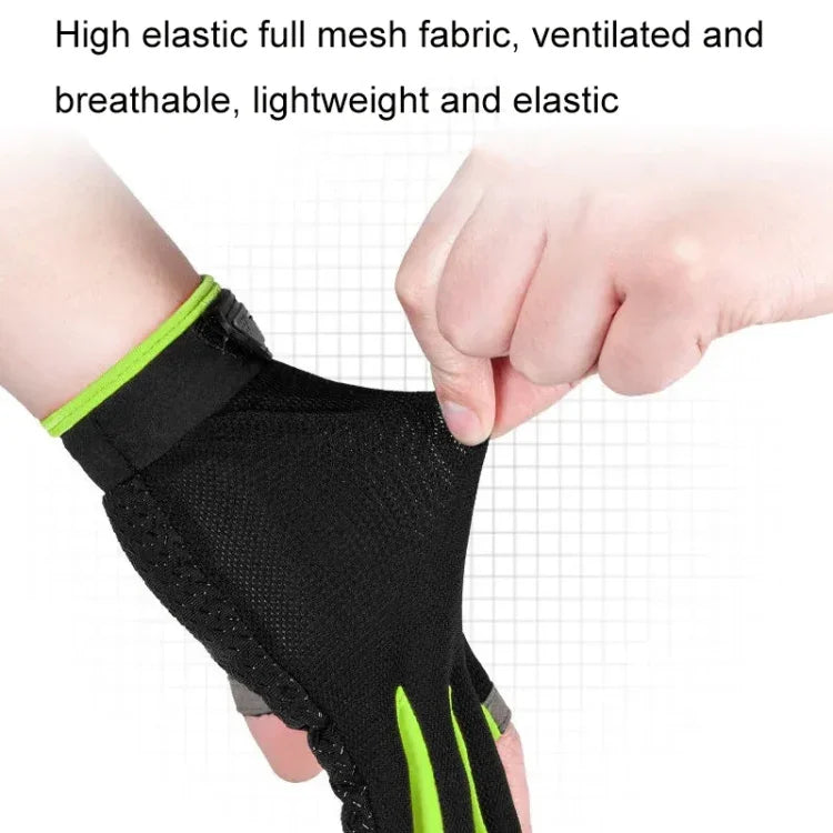 1 paire de gants de pêche QX0008 d'extérieur, anti-soleil, antidérapants, à deux doigts exposés, taille unique