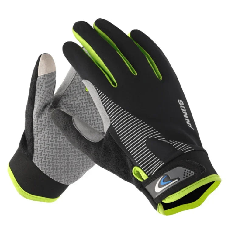 1 paire de gants de cyclisme QX0002, écran solaire, écran tactile, antidérapants, résistants à l'usure, absorbant les chocs, taille L
